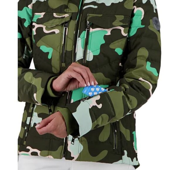 Obermeyer Devon Down Ski Snow Jacket Coat in Jasmit Camo - Picture 2 of 8